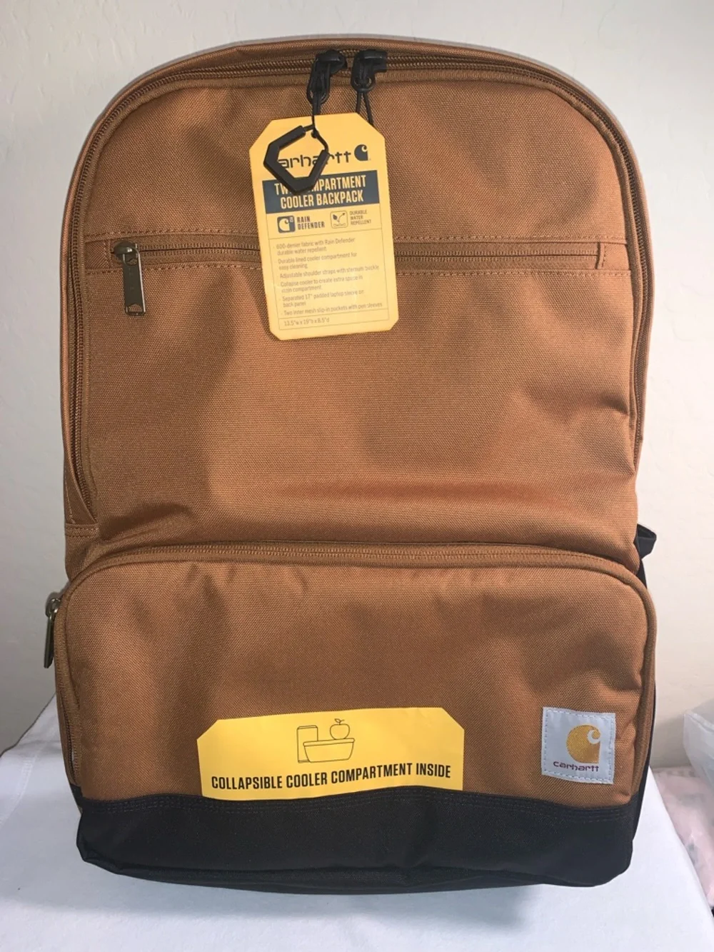 CARHARTT BRAND NEW WITH TAGS INSULATED TWO COMPARTMENT BACKPACK 🌟🌟HOST PIC🌟🌟
